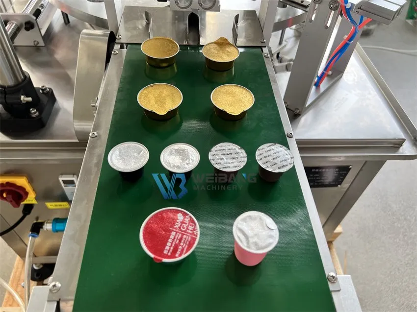 2000 Cups Per Hour Lemon Juice Strawberry Jam Ketchup Chili Sauce Yoghurt Rotary Type Cup Filling Sealing Machine