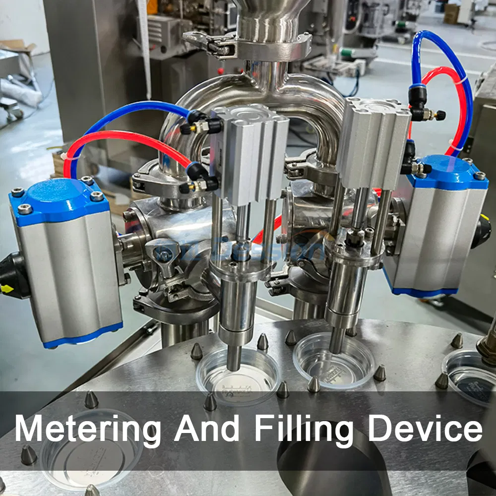 Automatic Small Cup Filling Sealing Liquid Packing Machine Price with Ice Cream/Syrup/Sauce/Tomato Paste/Oil/Dipping Sauce/Ketchup/Hummus/Mustard Factory