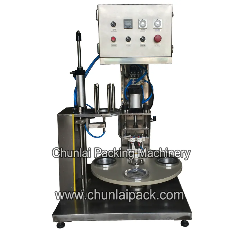 Chunlai Semi-Automatic Rotary Popcorn Cup Filling Sealing Machine