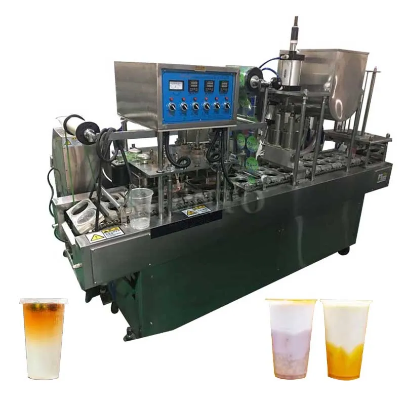 High Automation Liquid Filling Machine / Cup Sealing Machine
