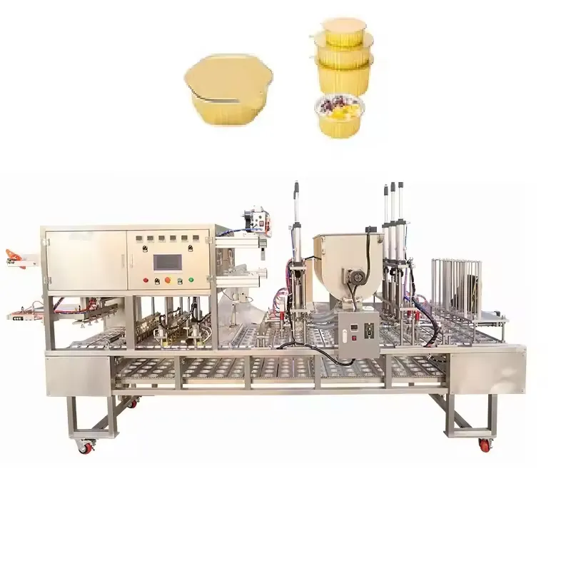 Hot Sale Automatic Cup Filling and Sealing Machine Jelly Juice Yogurt Cup Filling Machine for Water and Industrial Machinery
